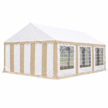 Classic Plus Feesttent PVC 3x6x2 mtr in Wit-Beige, Tuin en Terras, Partytenten, Verzenden, Nieuw