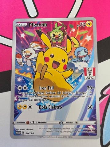 Pokémon - 1 Card - Pikachu 016/S-P Promo card - Sword &, Nieuw