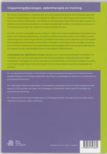 Inspanningsfysiologie, oefentherapie en training, Verzenden, Gelezen, M.W.A. Jongert