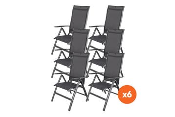 Set van 6 - Kettler Legato Curve aluminium standenstoel, Tuin en Terras, Verzenden, Nieuw, Overige materialen