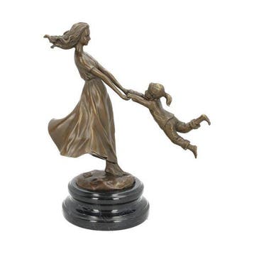 Milo (1910-1978) - sculptuur, Mutter und Kind Bronzeskulptur, Antiek en Kunst