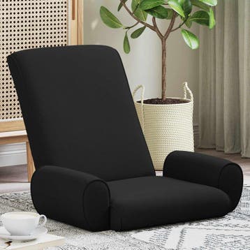vidaXL Verstelbare vlo stoelen Zwart Grove Fluweel, Verzenden, Nieuw, Zwart