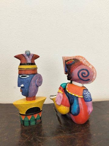 Clemens Briels (1946) - 2 sculptures, Antiek en Kunst