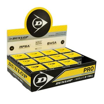 Dunlop squashbal dubbel geel 12x voor € 37,50 doosje of tube, Ophalen of Verzenden, Nieuw, Toebehoren