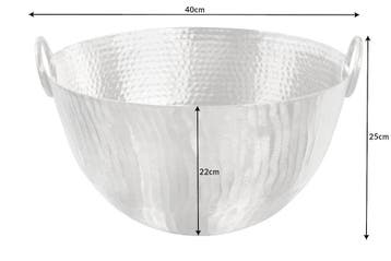 Handgemaakte decoratieve kom ORIENT 40cm zilverkleurig, Huis en Inrichting, Ophalen of Verzenden, Nieuw
