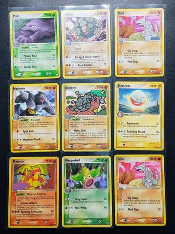 Pokémon - 3 Card - Onix Holo Stamped - Golem Holo - Muk Holo, Nieuw