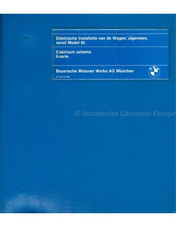 1985 BMW 6-SERIE ELECTRISCH SCHEMA NEDERLANDS, Auto diversen