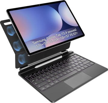 Samsung Galaxy Tab S10+/S9+ Keyboard Case | Tweedekansje, 13 inch of meer, Samsung Galaxy Tab 12.4 inch (S10+, S9+ FE+, S9+, S8+, S7 FE, S7+)