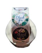 500x Sticker bloemen Thank You (Stickers op Rol, Stickers), Hobby en Vrije tijd, Stickers en Plaatjes, Ophalen of Verzenden, Nieuw