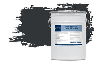 Wixx Deur en Kozijn Beits UV+ RAL 7021 | Zwartgrijs 1L, Verzenden, Zwart, Nieuw, Beits