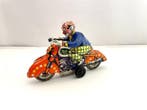Huki - Blikken speelgoed - Clown on Motorcycle - 1950-1960 -, Antiek en Kunst, Antiek | Speelgoed