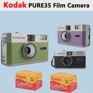 Kodak PURE35 Retro Filmcamera - Herbruikbaar met Ingebouwde, Verzenden, Nieuw
