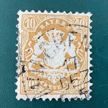 Beieren 1873 - 10 Kreuzer gekeurd Krause - Michel 29X, Gestempeld