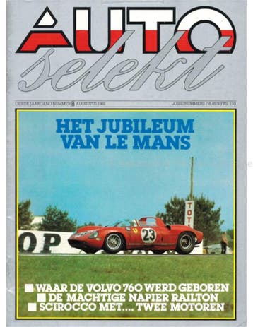 1982 AUTOSELEKT MAGAZINE 08 NEDERLANDS, Nieuw, Author