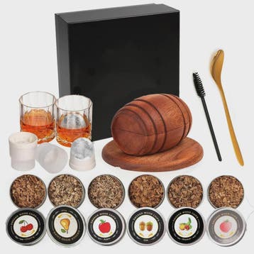 Whiskey Smoker Kit met 6 Houtspaanders - Cocktails & Old Fas, Verzenden, Nieuw