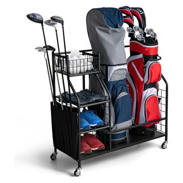 Trendmix Golftas opslagrek Metaal Zwart 95 cm x 40 cm x 94, Sport en Fitness, Ophalen of Verzenden, Nieuw