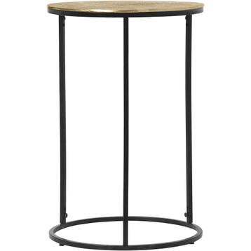 Bijzettafel - Livion Pado Hoog - Rond - 41cm - Zwart/Goud -, Huis en Inrichting, Tafels | Eettafels, Ophalen of Verzenden, Nieuw