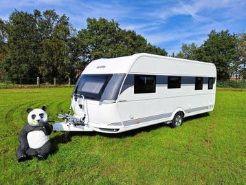 Hobby 560 WFU Prestige MOVER + AIRCO + LUIFEL + TV + LITHIUM, Omvormbare zithoek, Rondzit, Hobby, Fietsenrek