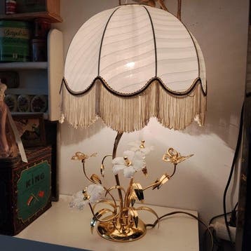 Tafellamp - Verguld messing - Hollywood Regency