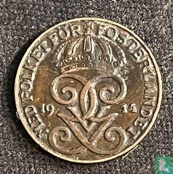 Zweden 1 öre 1914 (open 4), Verzenden, Overige landen, Losse munt