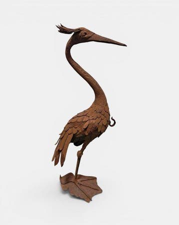 Decoratief ornament - Italië - Standbeeld van een reiger in