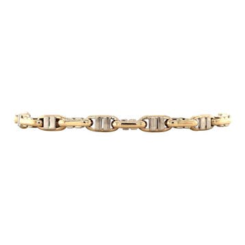Gouden armband bicolour 20 cm 14 karaat, Verzenden, Zo goed als nieuw, Goud