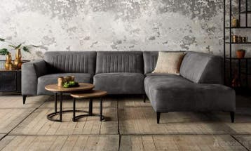 Hoekbank Aspen - hoekbanken - Grijs, Nieuw, 150 cm of meer, Leer, 250 tot 300 cm