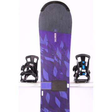 145 dames snowboard SALOMON LIBERTY, Black/purple, FLAT/rock, Verzenden, Gebruikt