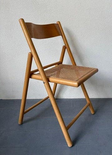 Habitat - Stoel - Hout, Rattan - Klapstoel hout met rotan
