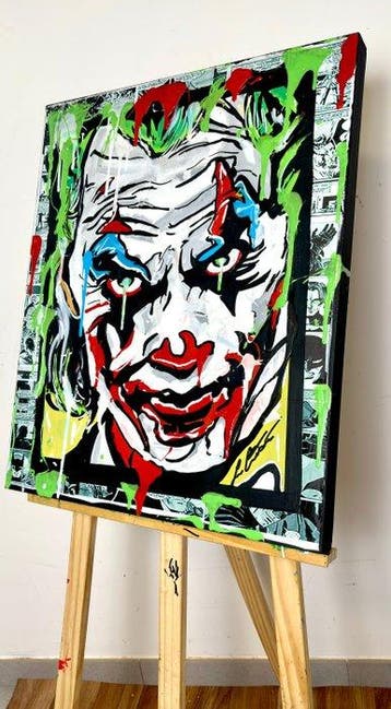 Luca Cartoonist - I’m not smiling, Antiek en Kunst, Kunst | Schilderijen | Modern