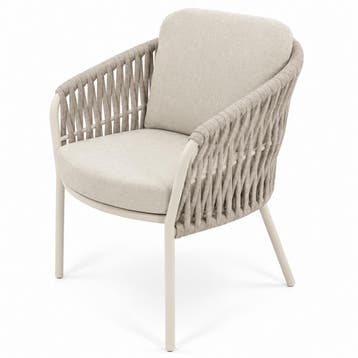 Sarenza dining tuinstoel rope zand frame, Tuin en Terras, Ophalen of Verzenden, Nieuw
