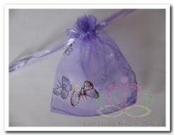 Cadeauzakje giftbag Organza Butterfly Lila Zilver 7x9 cm, Hobby en Vrije tijd, Ophalen of Verzenden, Nieuw
