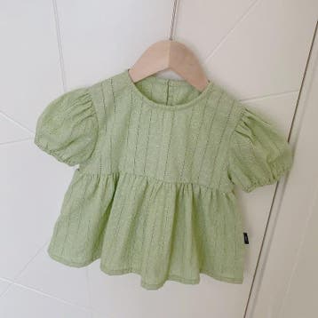 Zomerse Babydoll Blouse voor Meisjes met Broderie en Pufmouw, Verzenden, Nieuw
