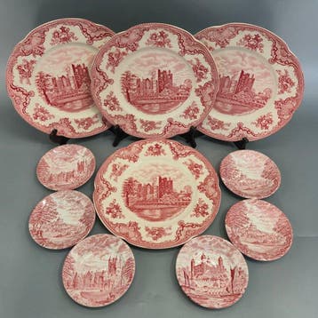 Eetservies - Enoch Wedgwood & Johnson Bros Teller Set – Pink