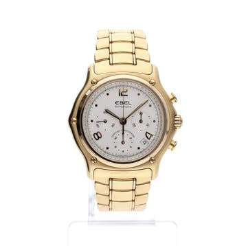 Ebel 1911 Le Modulor Chronograph E8137241; 18k. Gouden he..., Overige merken, Overige materialen, Ophalen of Verzenden, Zo goed als nieuw