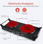 2dekans | KitchenBrothers Elektrische Kookplaat - 2 Pits -, Ophalen of Verzenden, Zo goed als nieuw