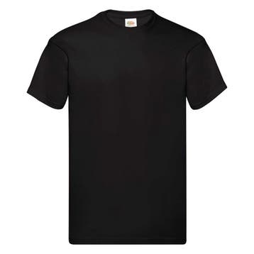12 Zwarte Fruit of the Loom Heren T-shirts - Ronde hals-XXL, Verzenden, Nieuw