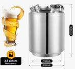 10L Bierlijn Reinigingsvat RVS met Koppelingen, Verzenden, Nieuw