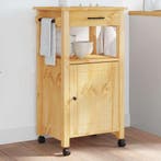 vidaXL Keukentrolley MONZA 48x40x88,5 cm massief grenenhout, Verzenden, Nieuw