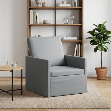 vidaXL Fauteuil Lichtgrijs 70 x 81 x 82 cm Stof, Huis en Inrichting, Eenpersoons, Verzenden, Nieuw, Minder dan 150 cm