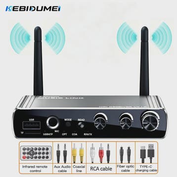 Bluetooth 5.4 Audio Zender & Ontvanger met Optische/Coaxiale, Verzenden, Nieuw