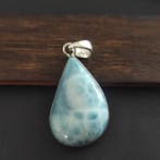 Geen Reserve - Larimar - Zilveren 925 hanger - Hoogte: 0.5