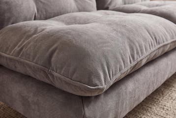 Slaapbank COCOONING 190cm 3-zits grijs chenille - 48473, Ophalen of Verzenden, Nieuw