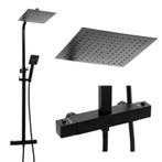 Zwart Douchepaneel | Thermostaat | Nieuw | 2 Jaar Garantie, Doe-het-zelf en Verbouw, Sanitair, Ophalen of Verzenden, Nieuw, Rvs