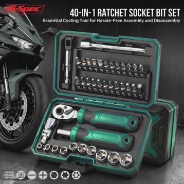 Hi-Spec 40-delige Ratel Socket Bit Set - 1/4" Drive Quick-Re, Verzenden, Nieuw