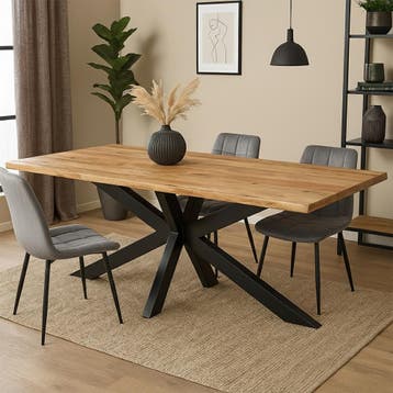 Acaciahouten Eettafel Rechthoek Edge 180x100 cm, Huis en Inrichting, Verzenden, Nieuw, Industriële meubels, Rechthoekig