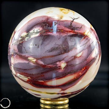 Zeldzame natuurlijke topkwaliteit mookaïet Sphere- 896.97 g