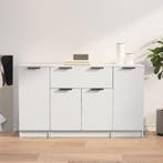 vidaXL Dressoirs 3 st bewerkt hout wit, 100 tot 150 cm, Verzenden, Nieuw, 25 tot 50 cm