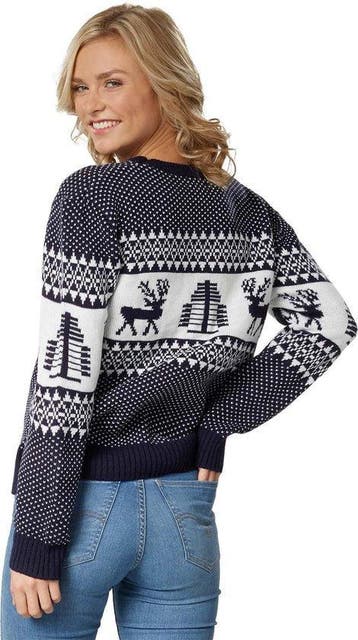 2dekans | dressforfun - Kersttrui Winterwonderland blauw-wit, Ophalen of Verzenden, Zo goed als nieuw