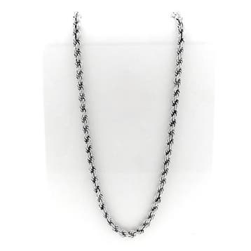 Zilveren gedraaide schakelketting, Sieraden, Tassen en Uiterlijk, Kettingen, Ophalen of Verzenden, Gebruikt, Zilver, Zilver